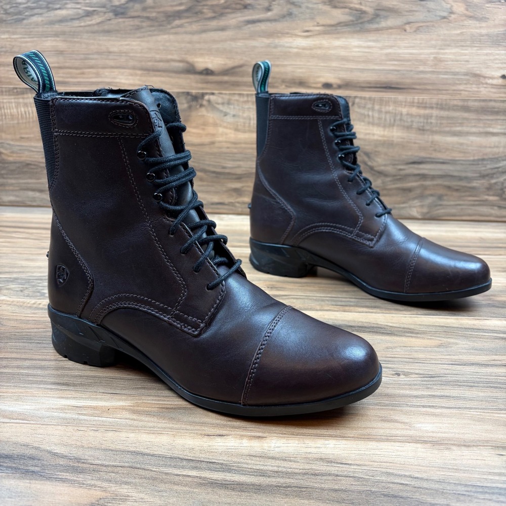 Ariat Heritage IV Lace Paddock Womens 9B Brown Equestrian Barn Boots 10020124